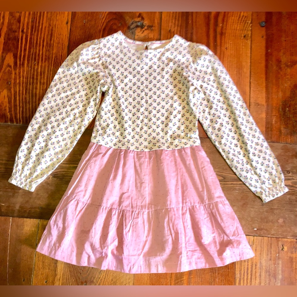 MINI BODEN Long Sleeve Floral Dress
